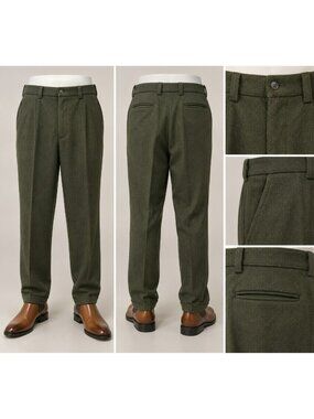 Vintage Codet Wool Hunting Pants Mens 44x32 Fits 44x30 Green Made in Canada